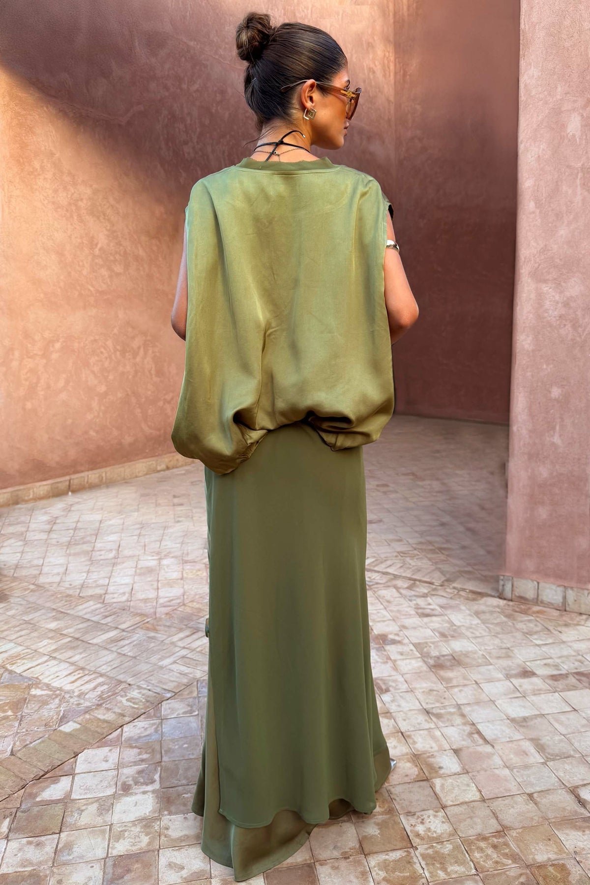 Olive Wrap Jojo Midi Skirt | Never Fully Dressed Value