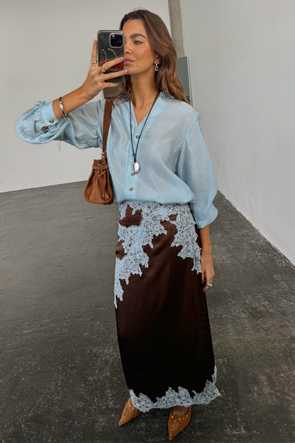Chocolate Lily Skirt | Never Fully Dressed Featured