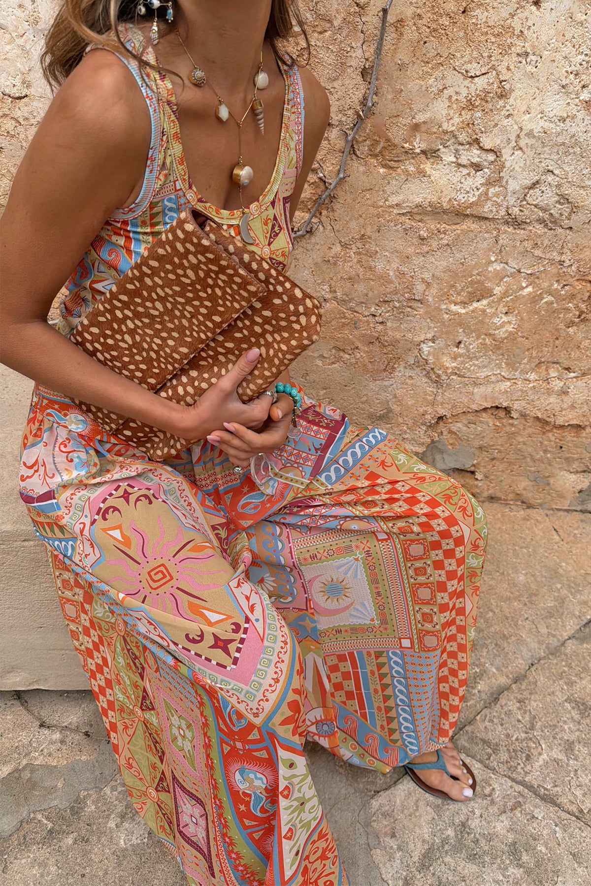 Dolce Vita Balloon Trousers in Tile Print | Never Fully Dressed Signature