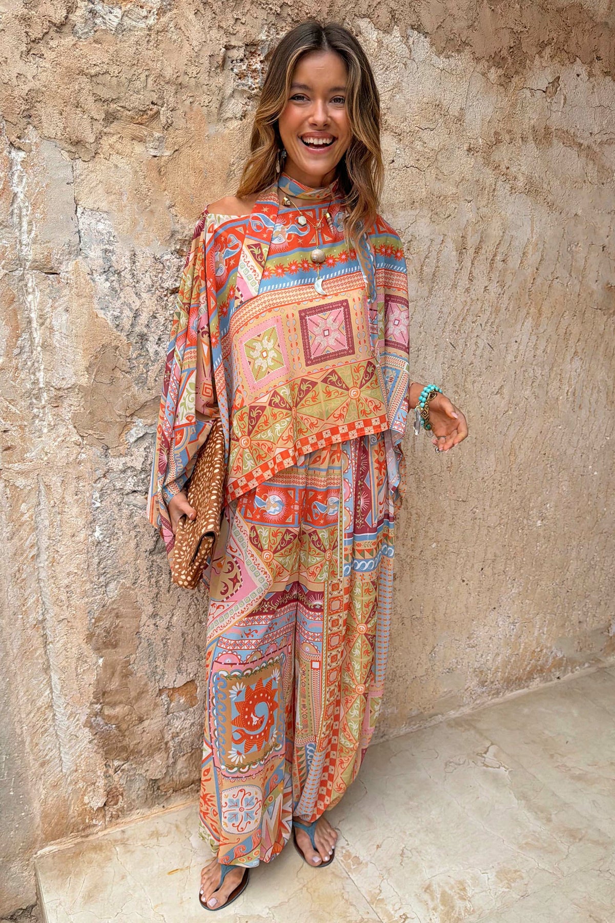 Dolce Vita Balloon Trousers in Tile Print | Never Fully Dressed Signature