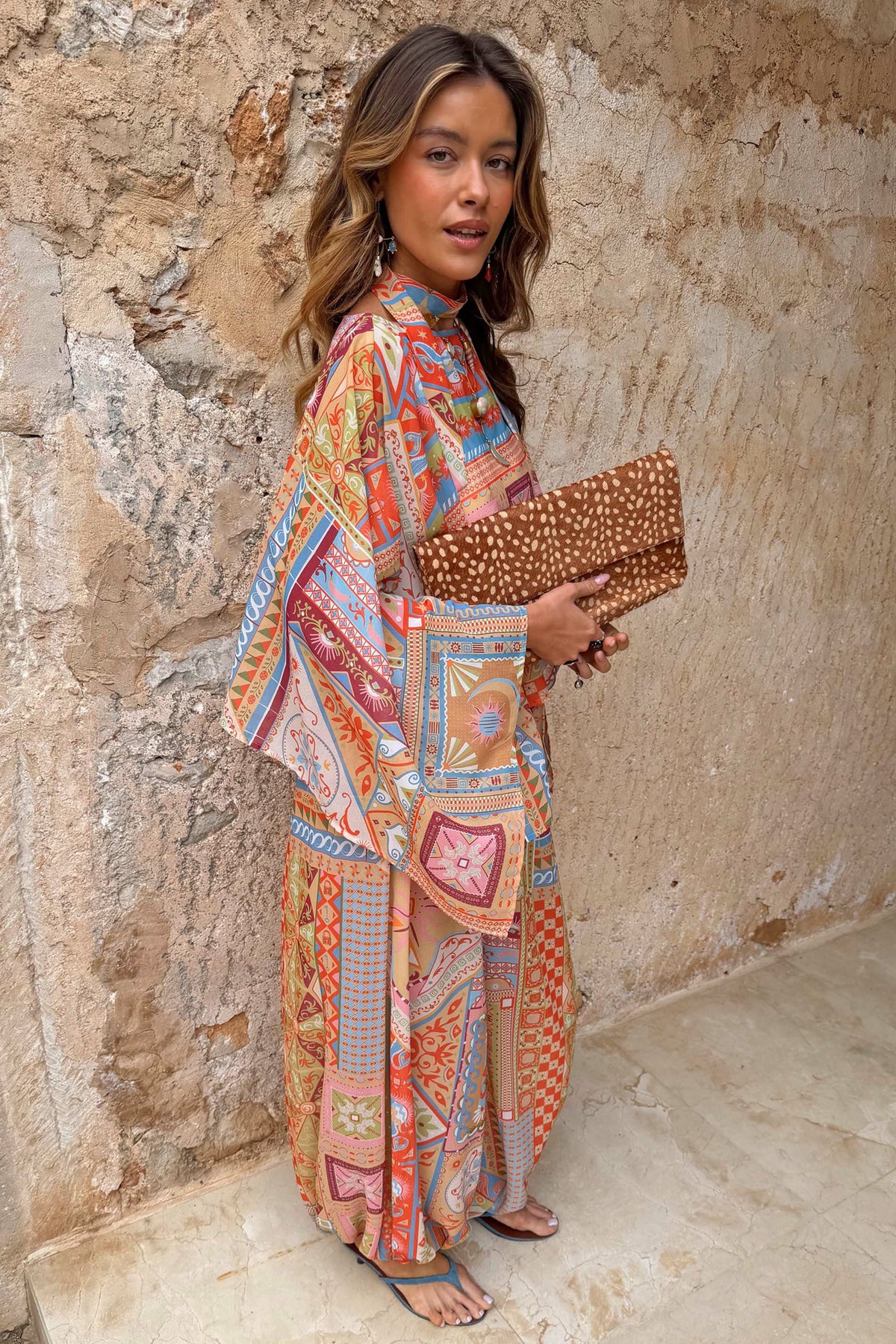 Dolce Vita Balloon Trousers in Tile Print | Never Fully Dressed Signature