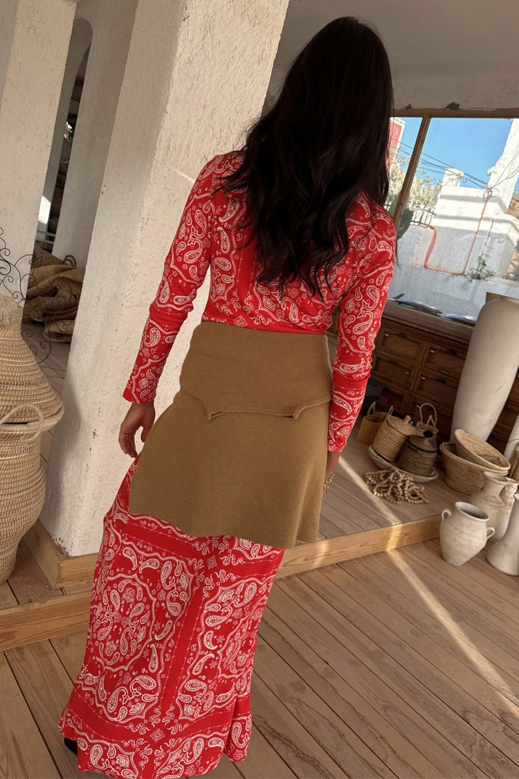 Red Bandana Rib Dorris Skirt | Never Fully Dressed Classic