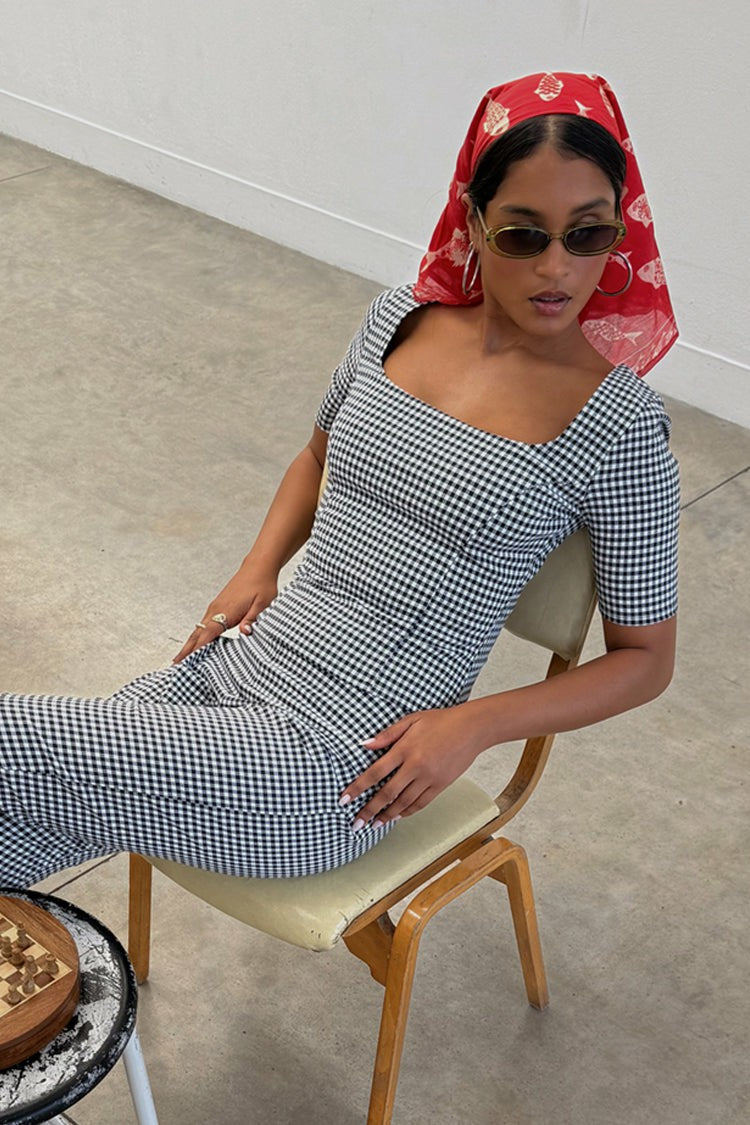Gingham Top - Co-ord with Trousers | Never Fully Dressed Top Pick