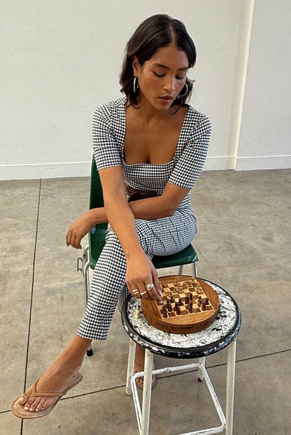 Gingham Top - Co-ord with Trousers | Never Fully Dressed Top Pick