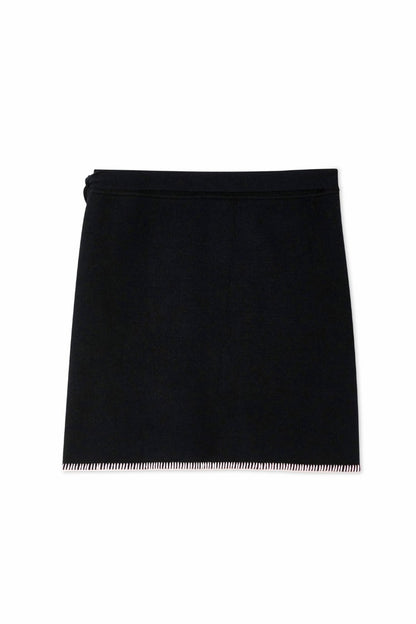 Black Night Garden Mini Wrap Skirt | Never Fully Dressed Deals