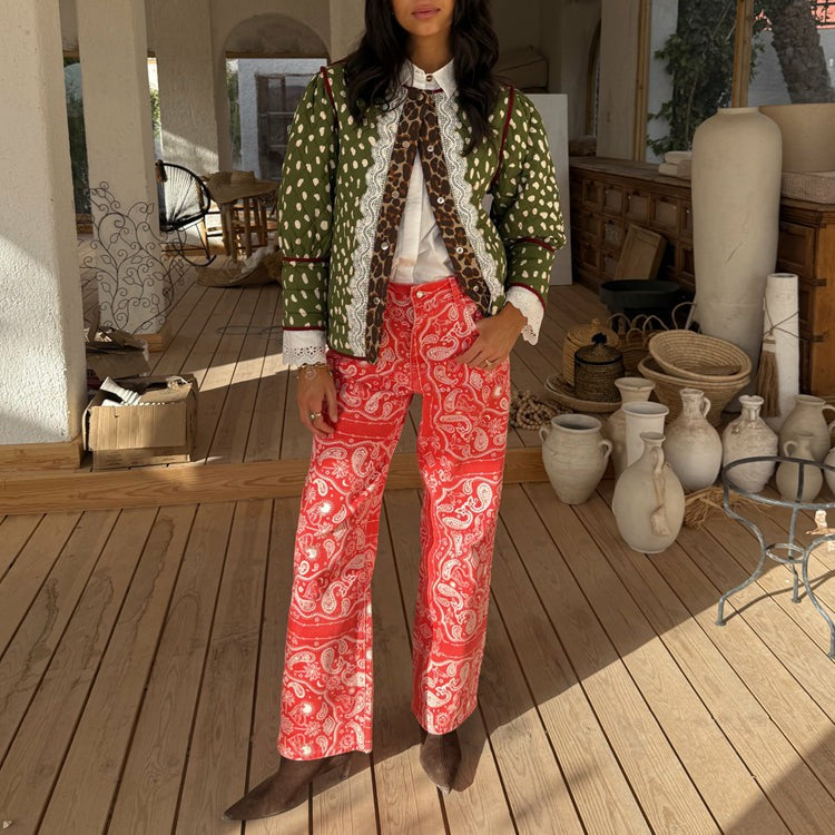 Red Bandana Jeans  London | Never Fully Dressed Hot Sale