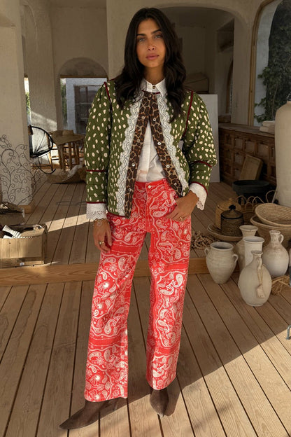 Red Bandana Jeans  London | Never Fully Dressed Hot Sale