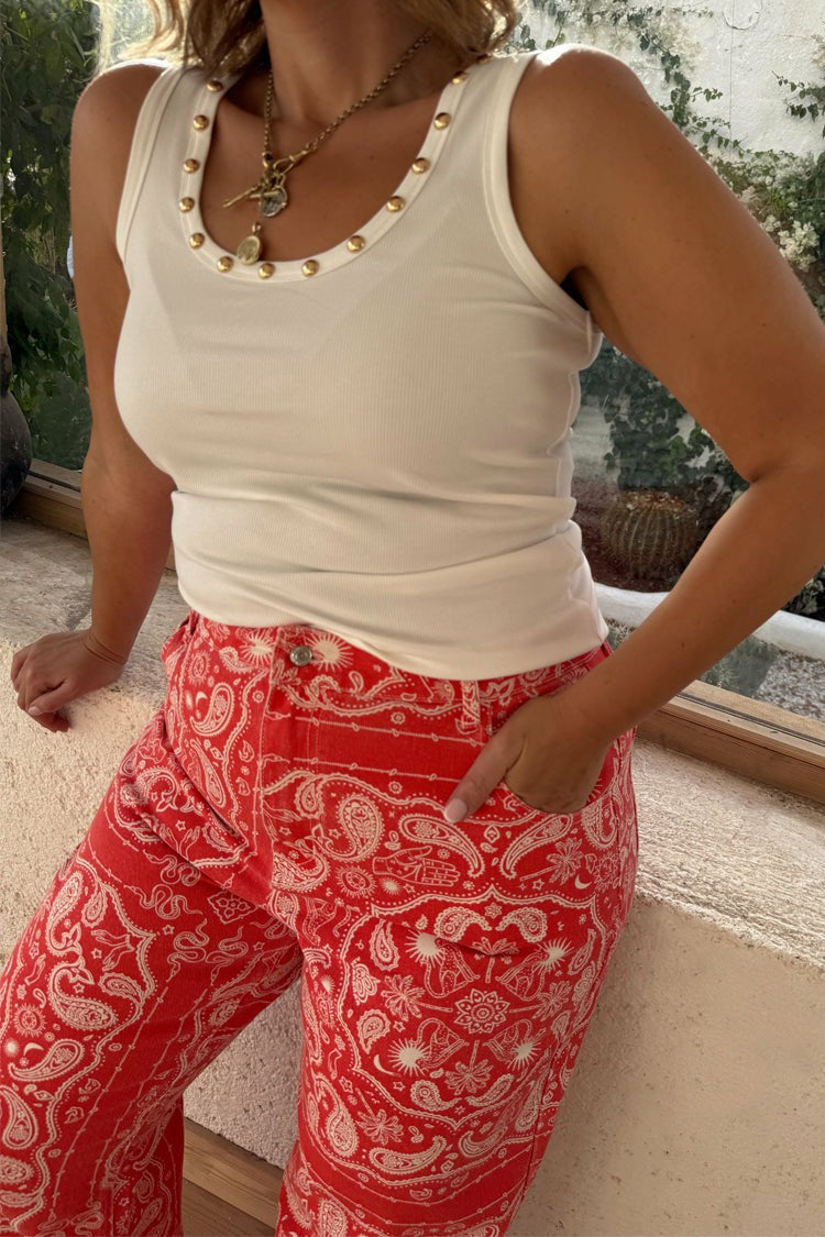 Red Bandana Jeans  London | Never Fully Dressed Hot Sale