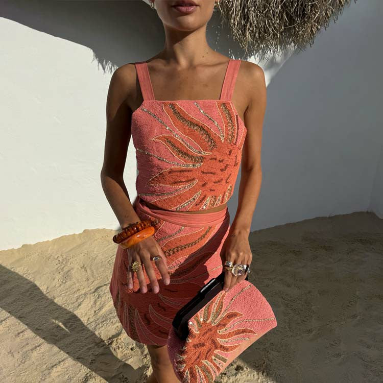 Pink Sol Beaded Top | Never Fully Dressed Special Offer