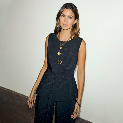 Black Hotfix Sol Waistcoat | Never Fully Dressed Signature