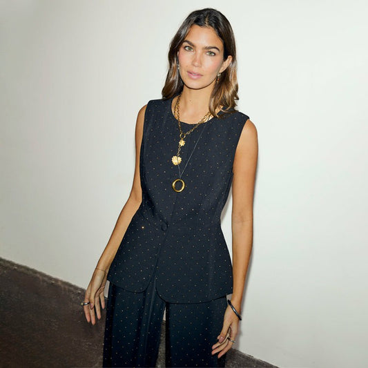Black Hotfix Sol Waistcoat | Never Fully Dressed Signature