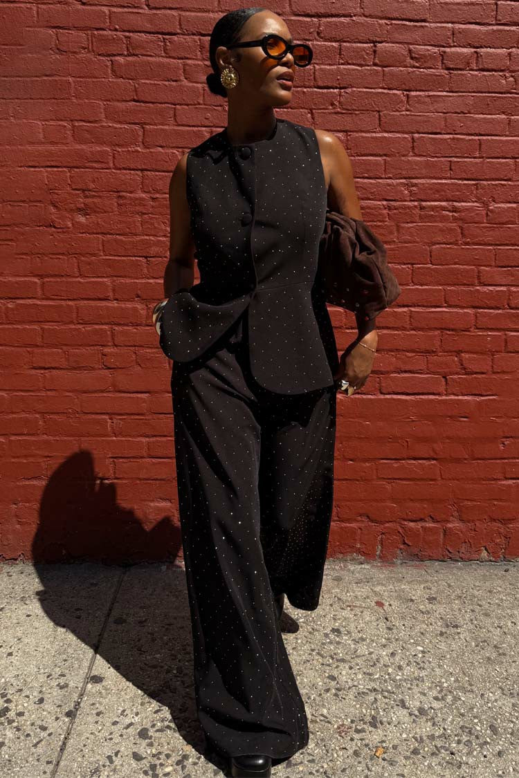Black Hotfix Marnie Trousers | Never Fully Dressed Hot Sale