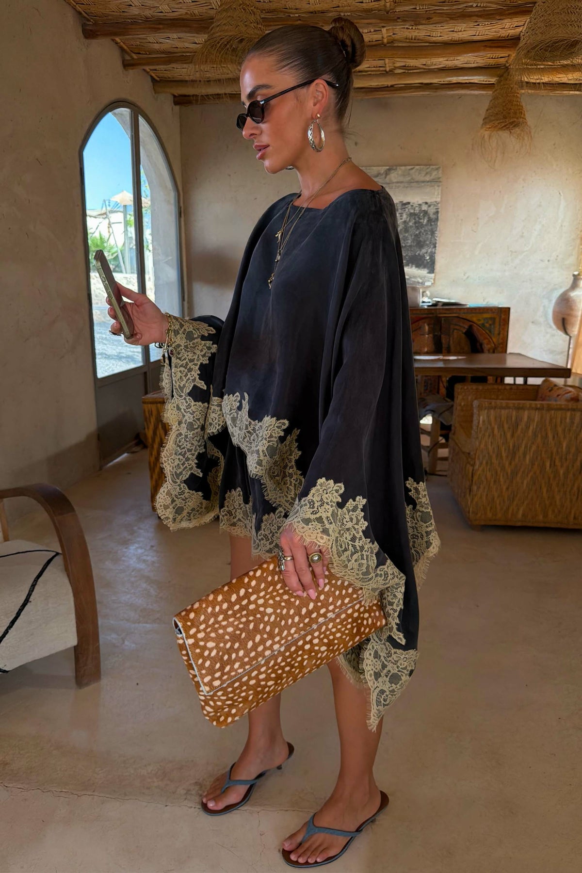 Grey Lace Trim Cape | Never Fully Dressed Classic