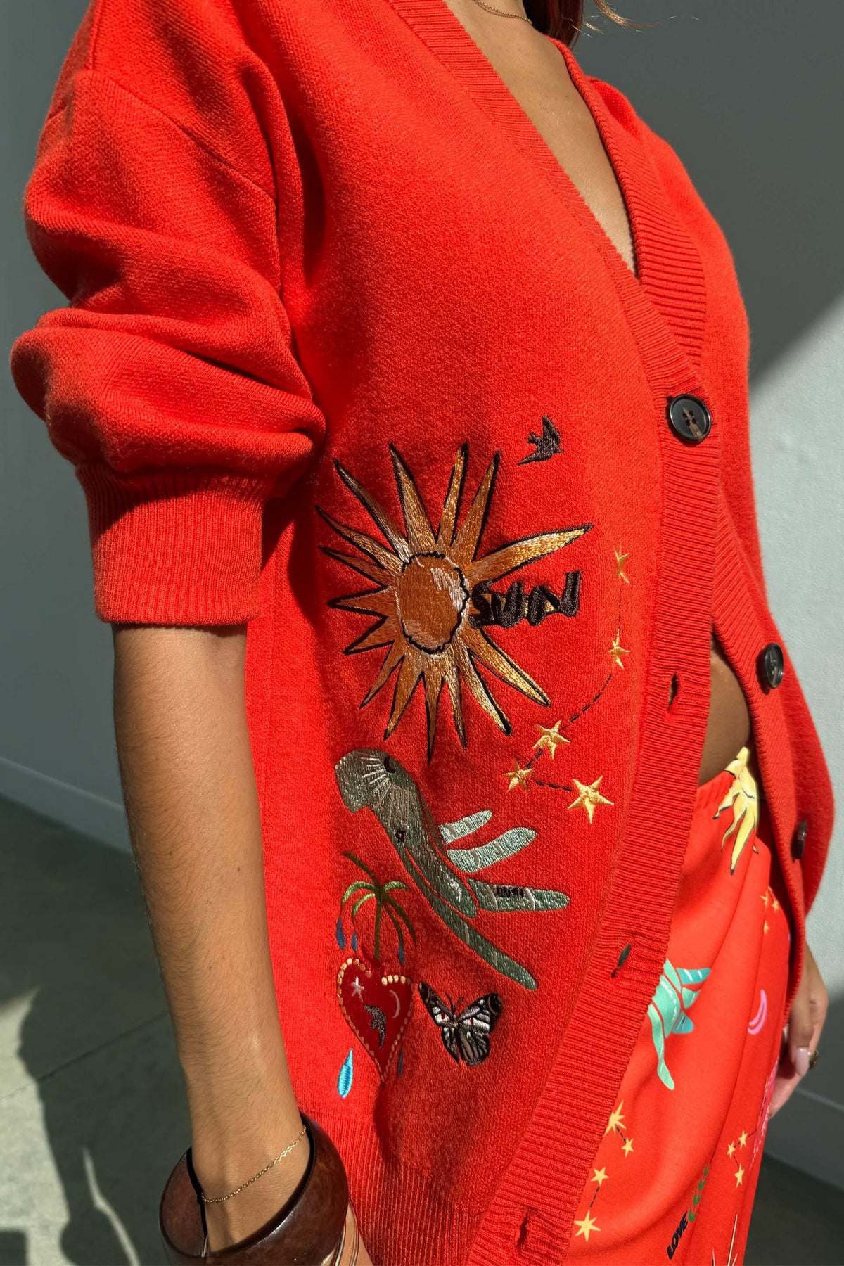 Red Celestial Cardigan | Never Fully Dressed Top Pick