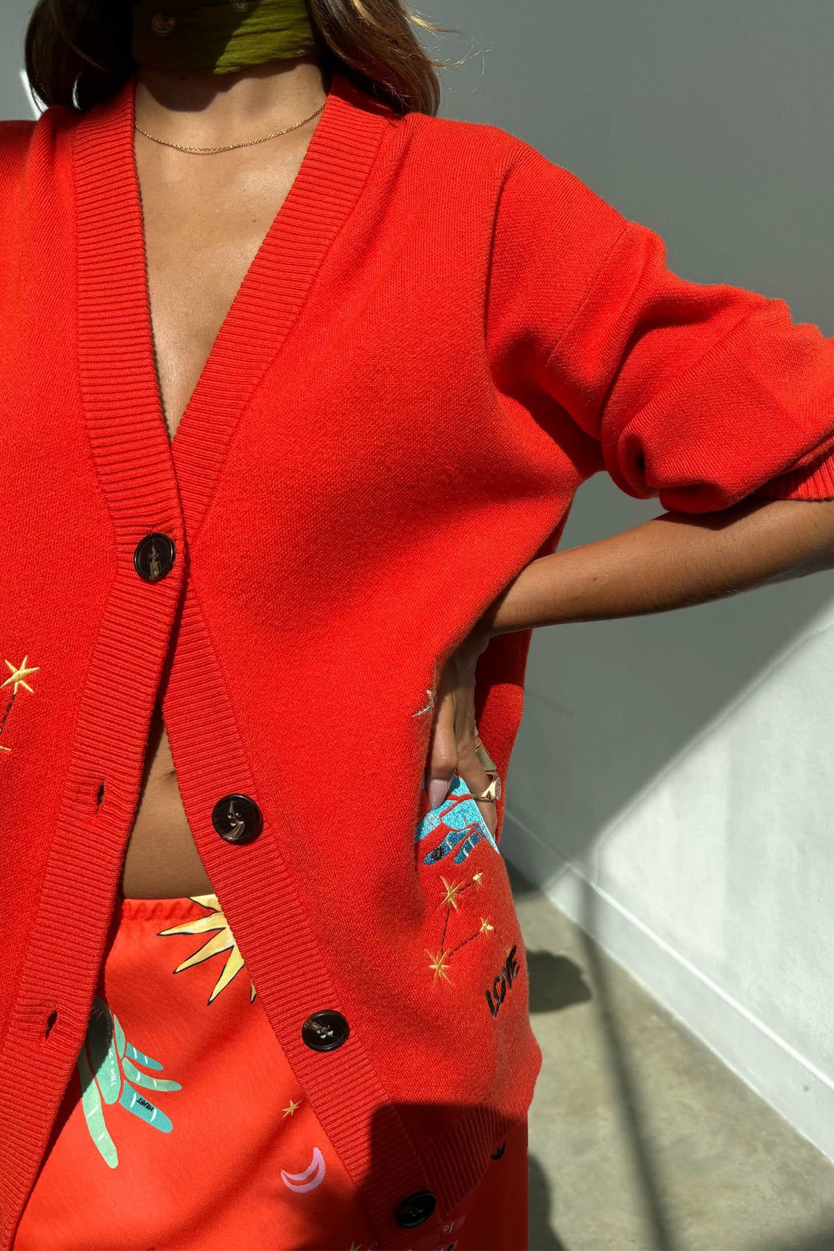 Red Celestial Cardigan | Never Fully Dressed Top Pick