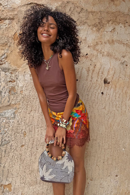 Chocolate Ribbed Tank | Never Fully Dressed Discount