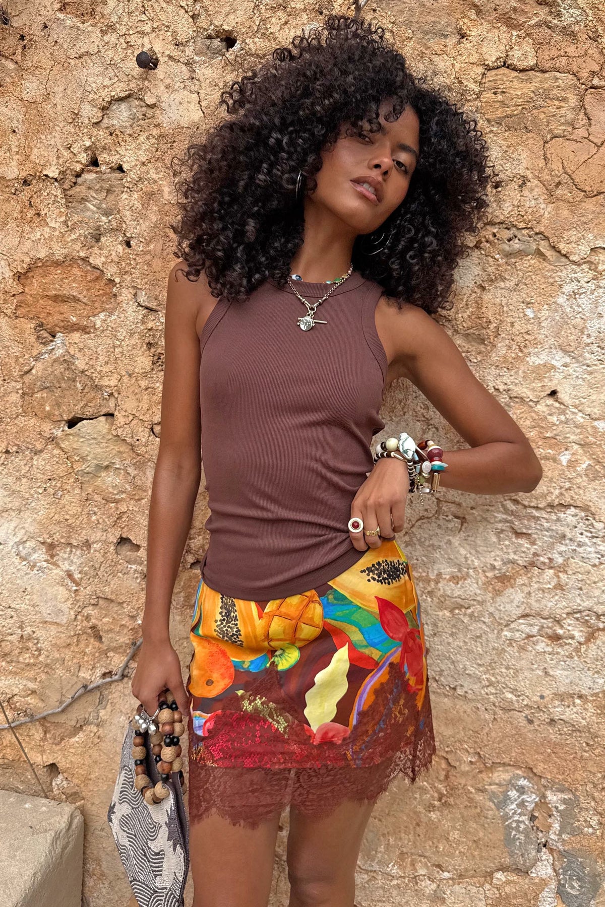 Chocolate Ribbed Tank | Never Fully Dressed Discount