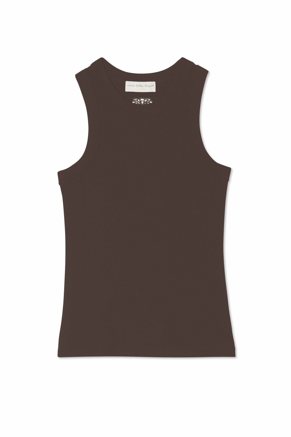 Chocolate Ribbed Tank | Never Fully Dressed Discount