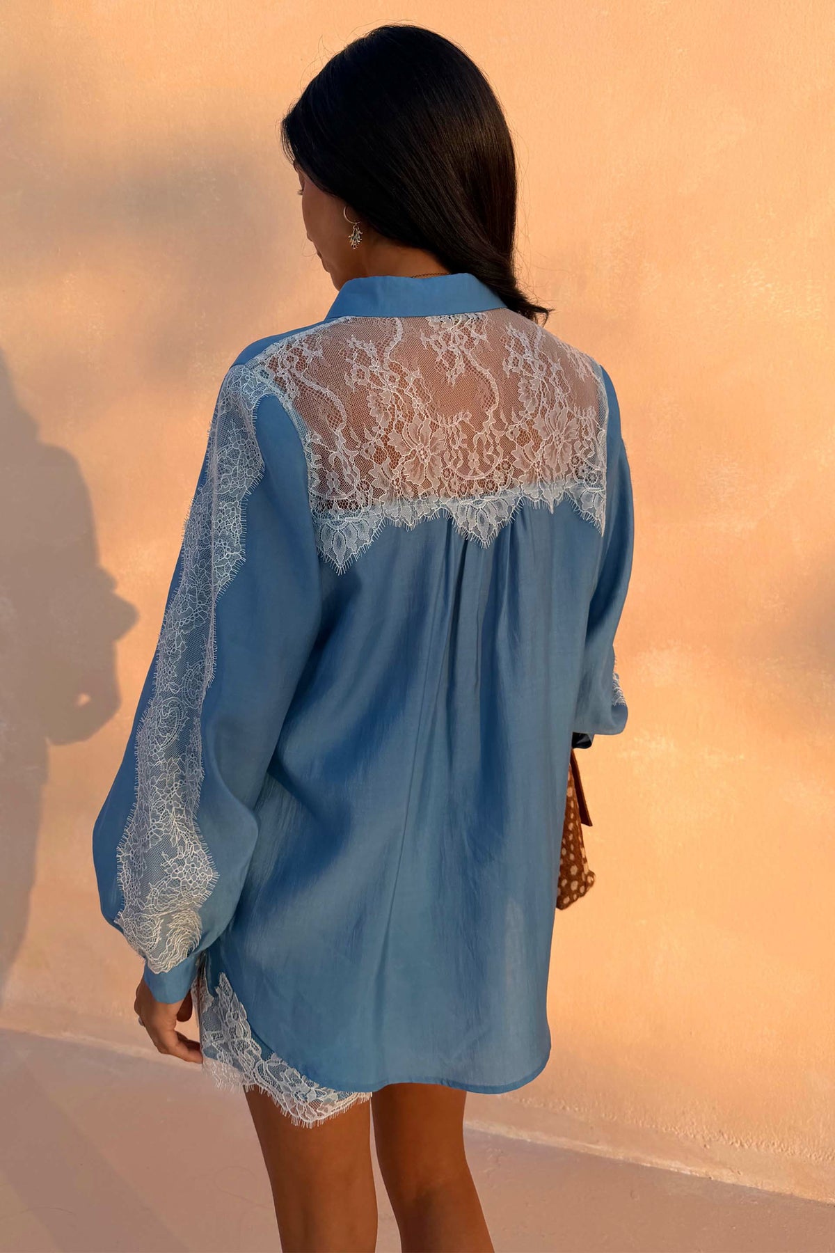 Blue Lace Marley Shirt | Never Fully Dressed Special Offer
