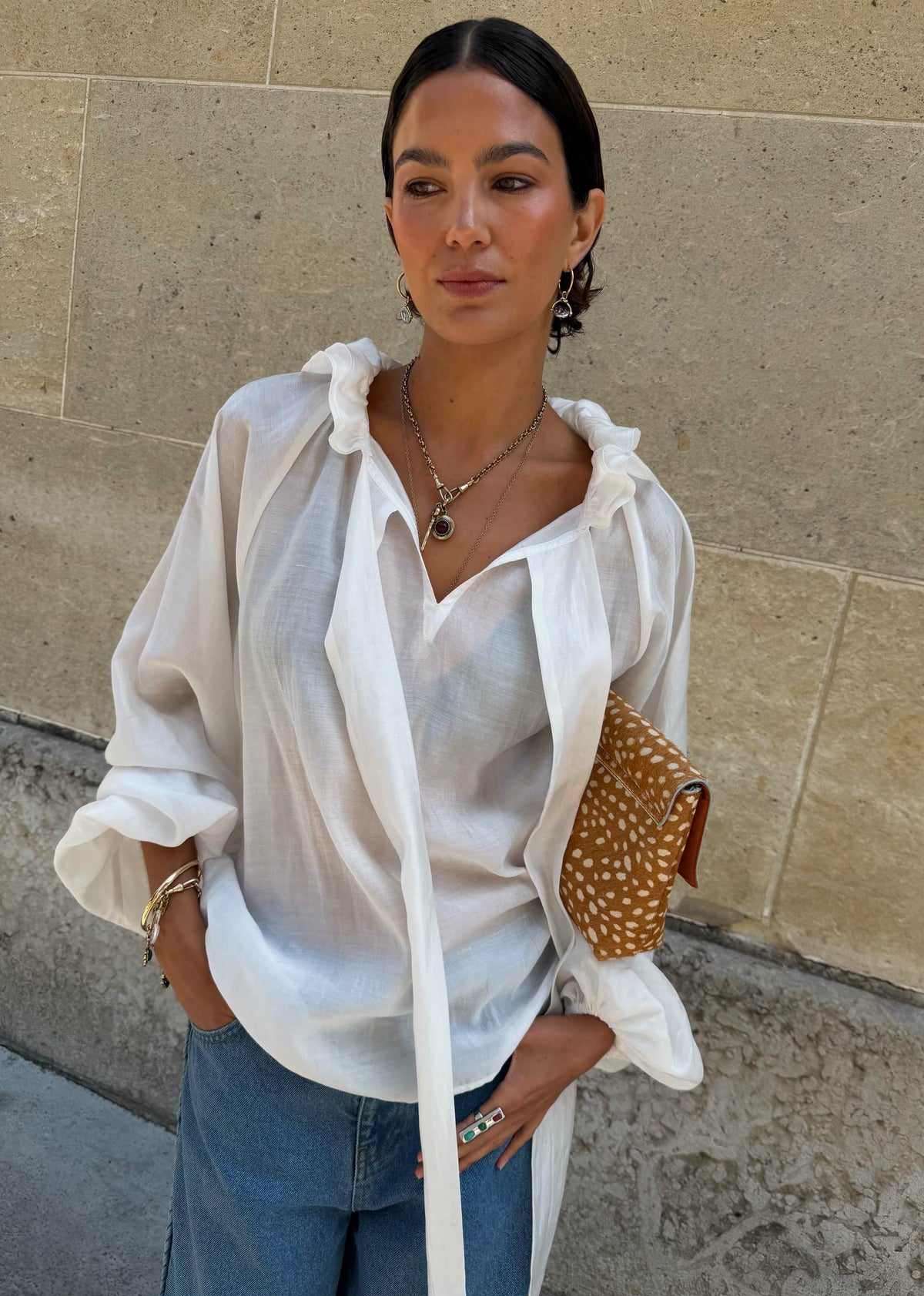 White Ruffle Shirt | Never Fully Dressed Everyday