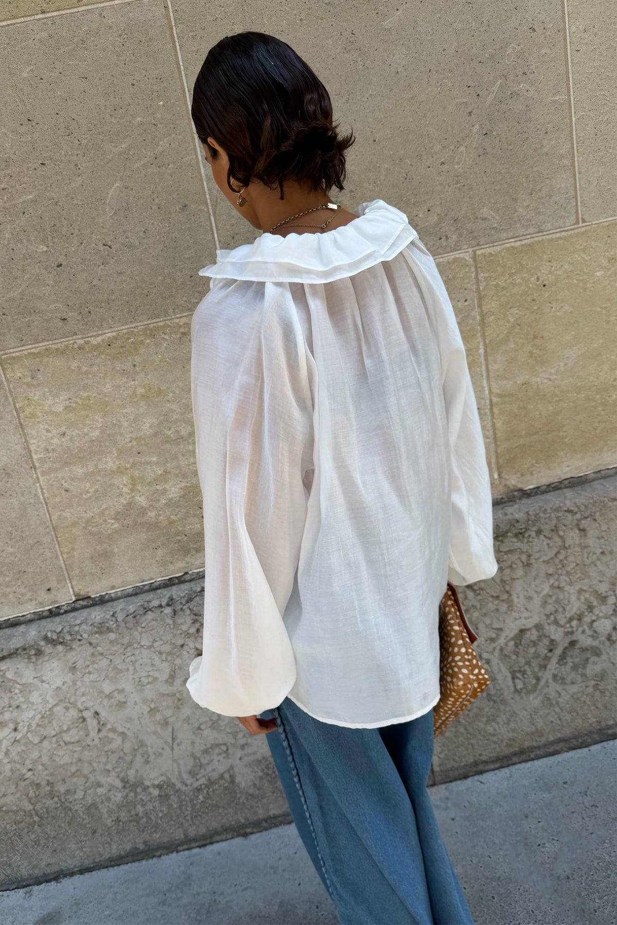 White Ruffle Shirt | Never Fully Dressed Everyday
