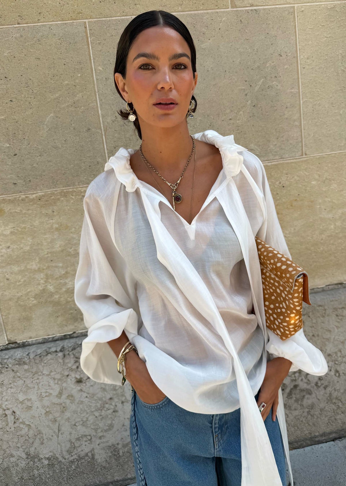 White Ruffle Shirt | Never Fully Dressed Everyday