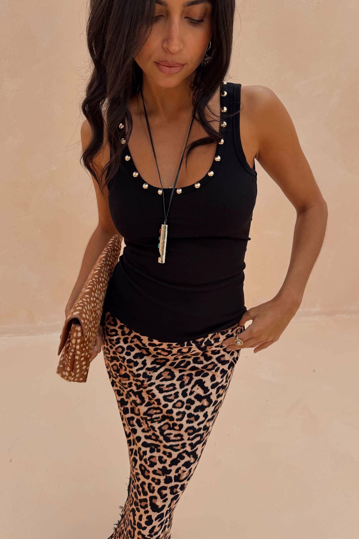 Black Studded Rib Vest | Never Fully Dressed Best Price