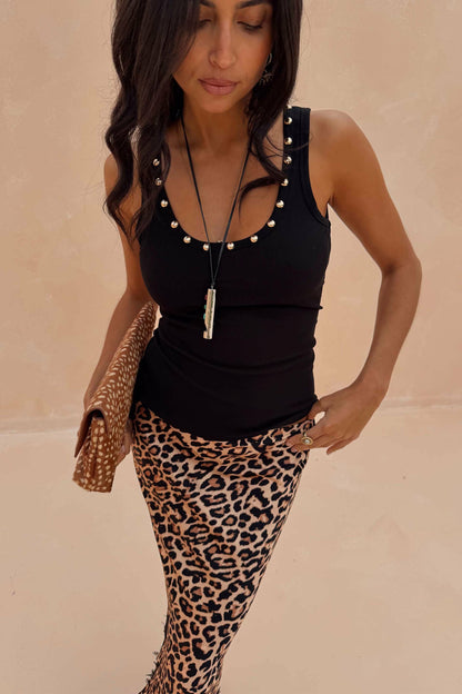 Black Studded Rib Vest | Never Fully Dressed Best Price
