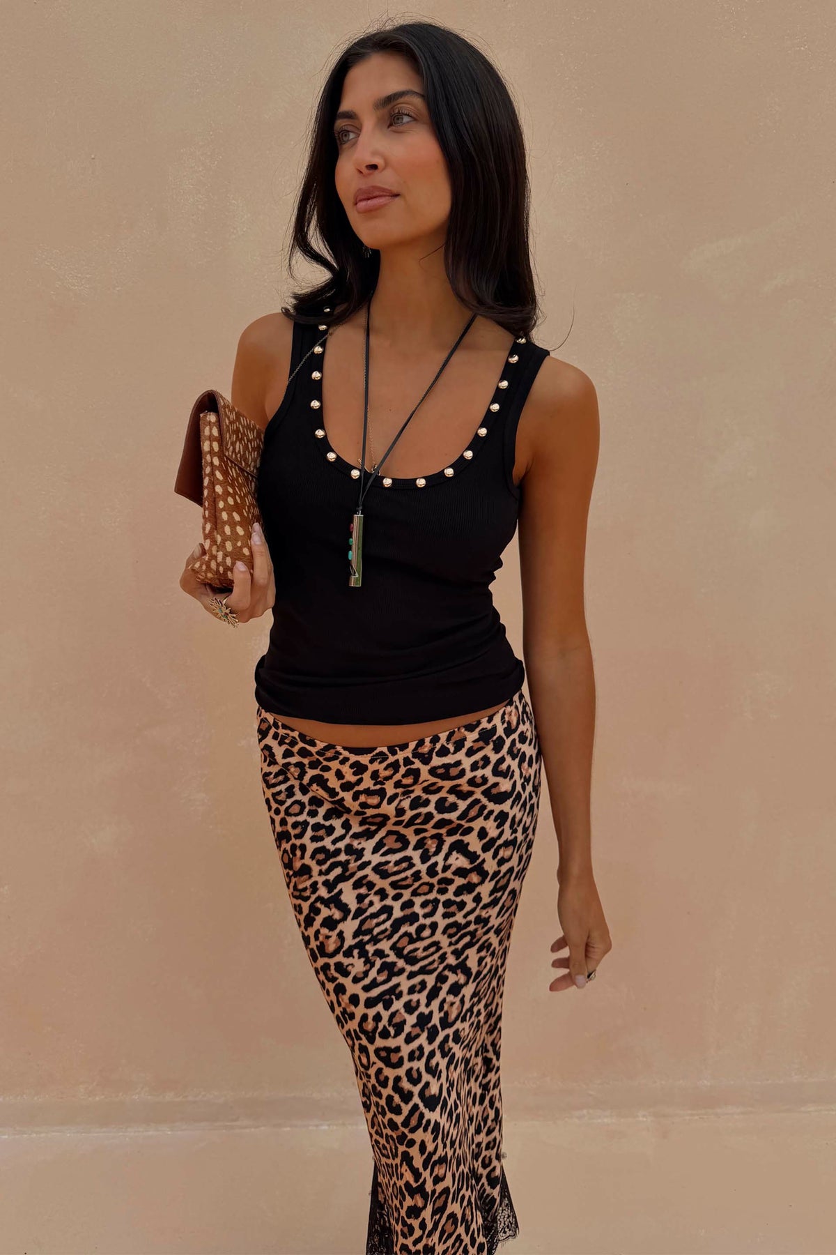 Black Studded Rib Vest | Never Fully Dressed Best Price