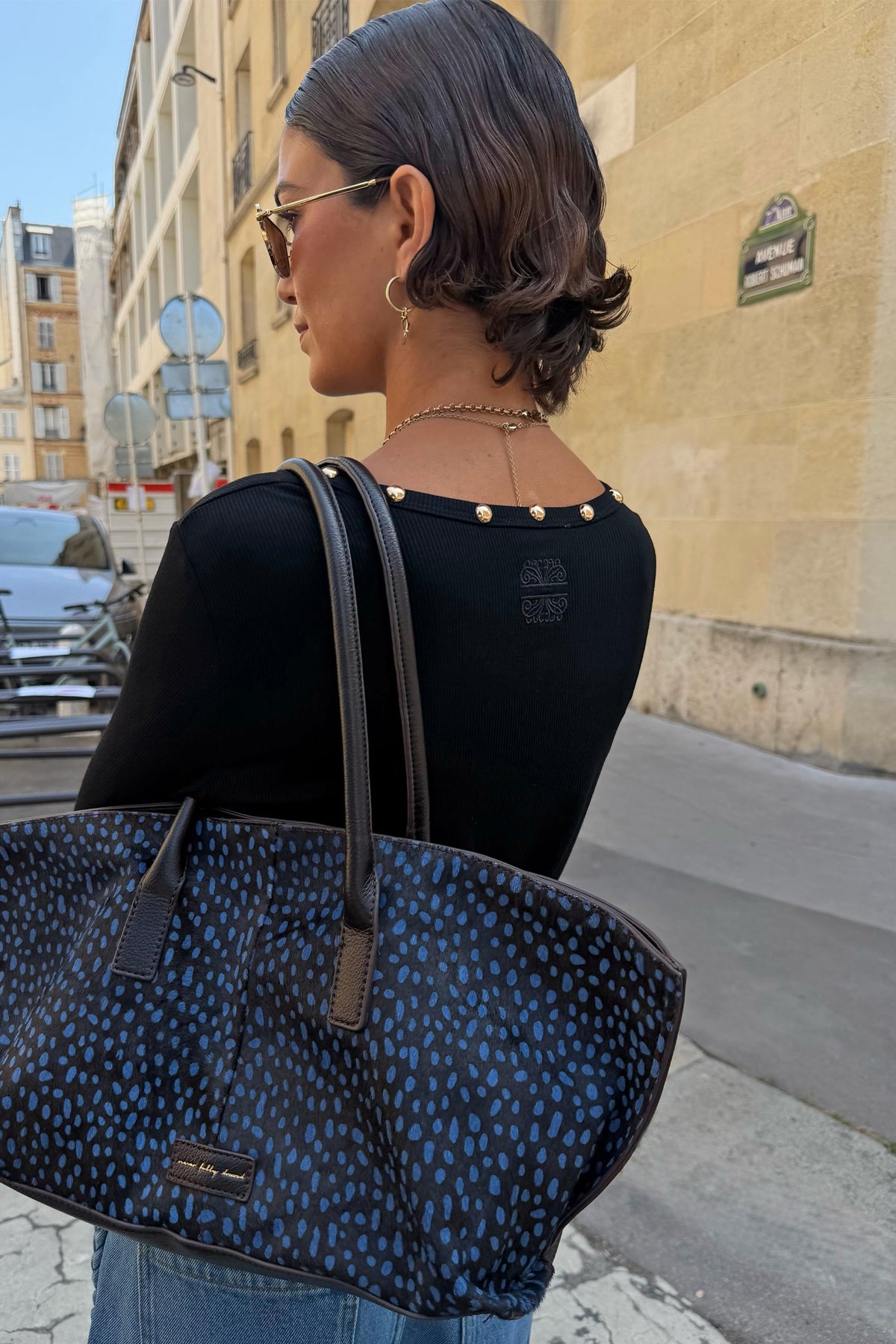 Black Stud Long Sleeve Rib Top | Never Fully Dressed Special Offer