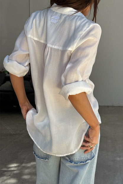White Miley Oversized Shirt | Never Fully Dressed Everyday