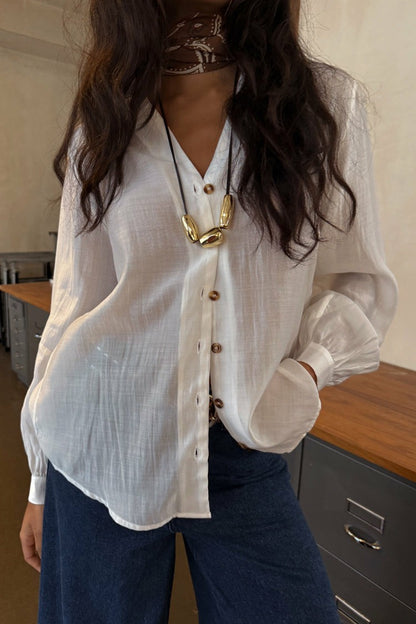 White Miley Oversized Shirt | Never Fully Dressed Everyday