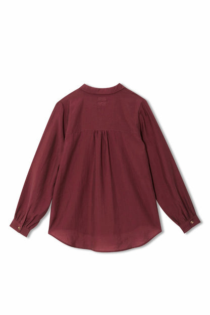 Burgundy Ruffle Miley Shirt | Never Fully Dressed Customer Favorite