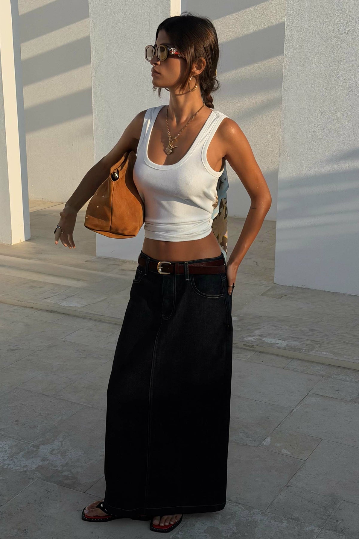 White Scoop Neck Rib Tank | Never Fully Dressed Quality