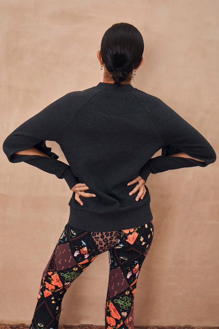 Charcoal Life is Tough Honey Sweatshirt | Never Fully Dressed Quality