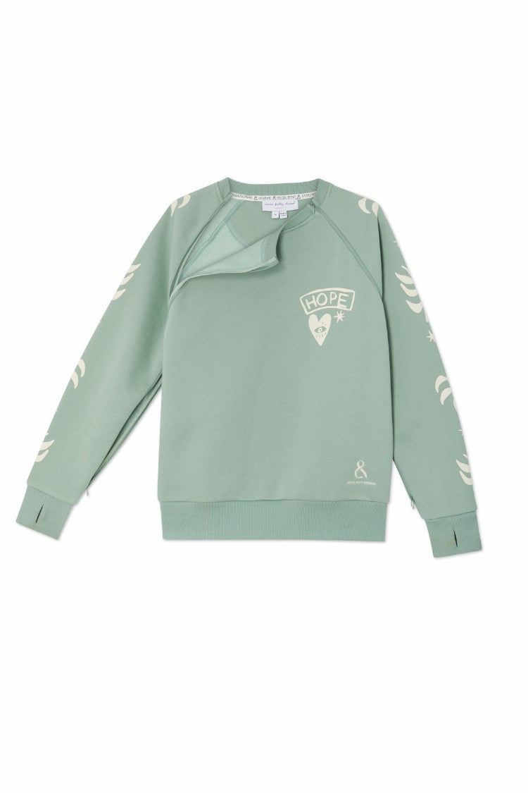 Sage Sundazed Accessible Sweatshirt - NFD x Porto&Bello - Never Fully Dressed | Never Fully Dressed New