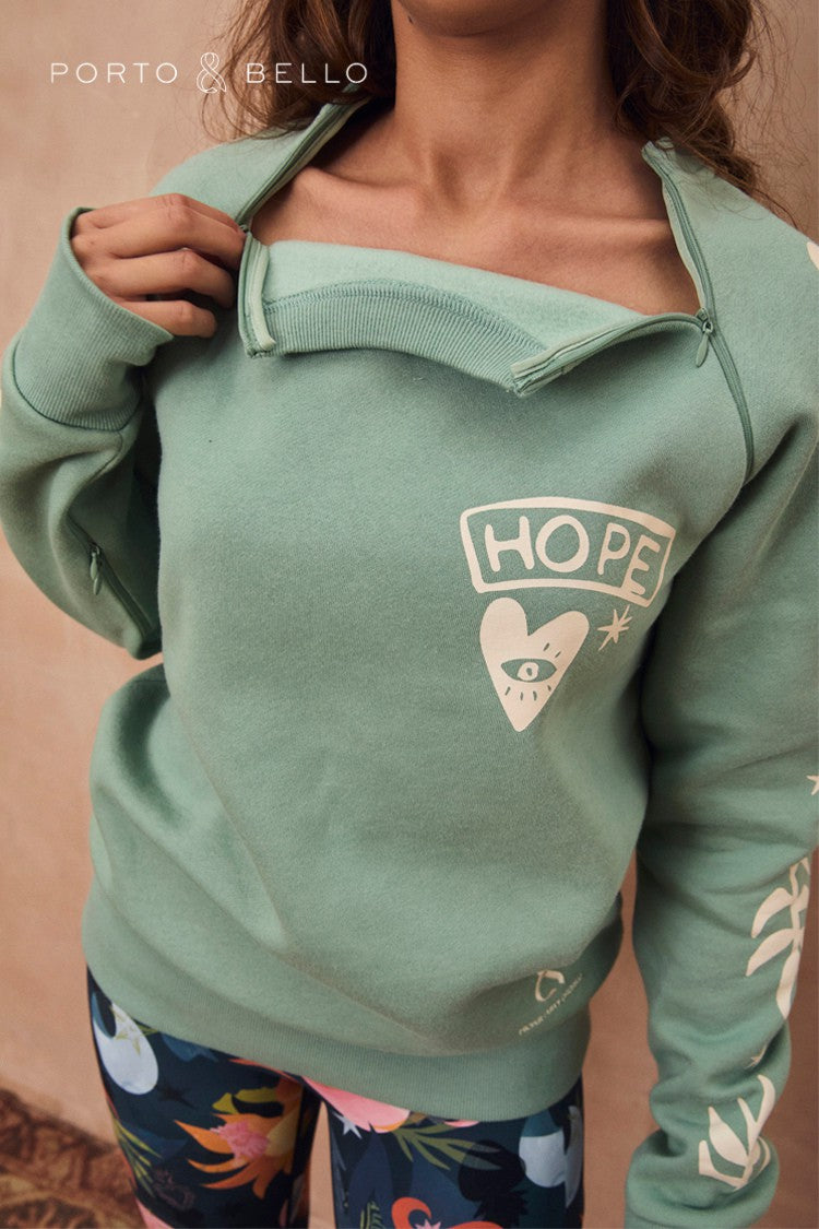 Sage Sundazed Accessible Sweatshirt - NFD x Porto&Bello - Never Fully Dressed | Never Fully Dressed New
