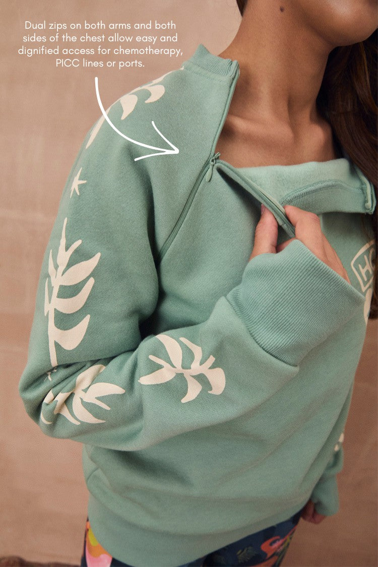 Sage Sundazed Accessible Sweatshirt - NFD x Porto&Bello - Never Fully Dressed | Never Fully Dressed New
