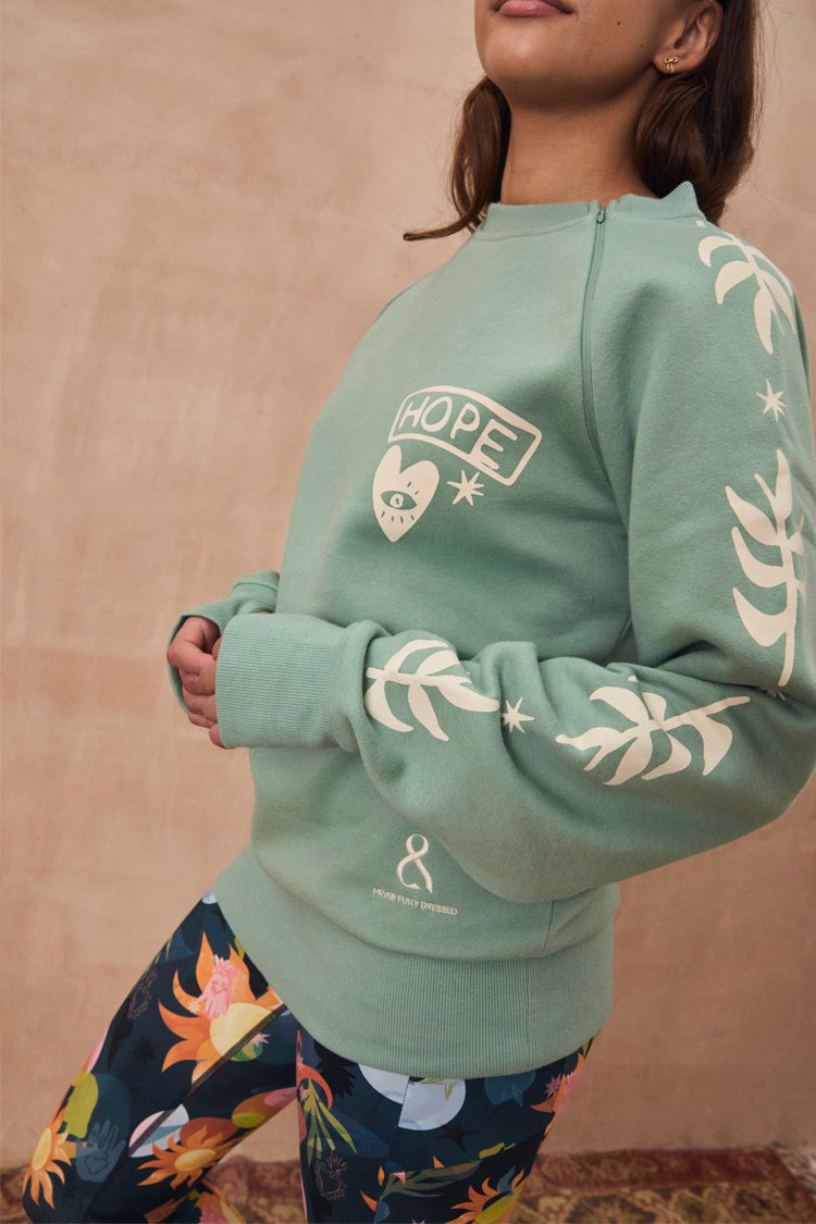 Sage Sundazed Accessible Sweatshirt - NFD x Porto&Bello - Never Fully Dressed | Never Fully Dressed New