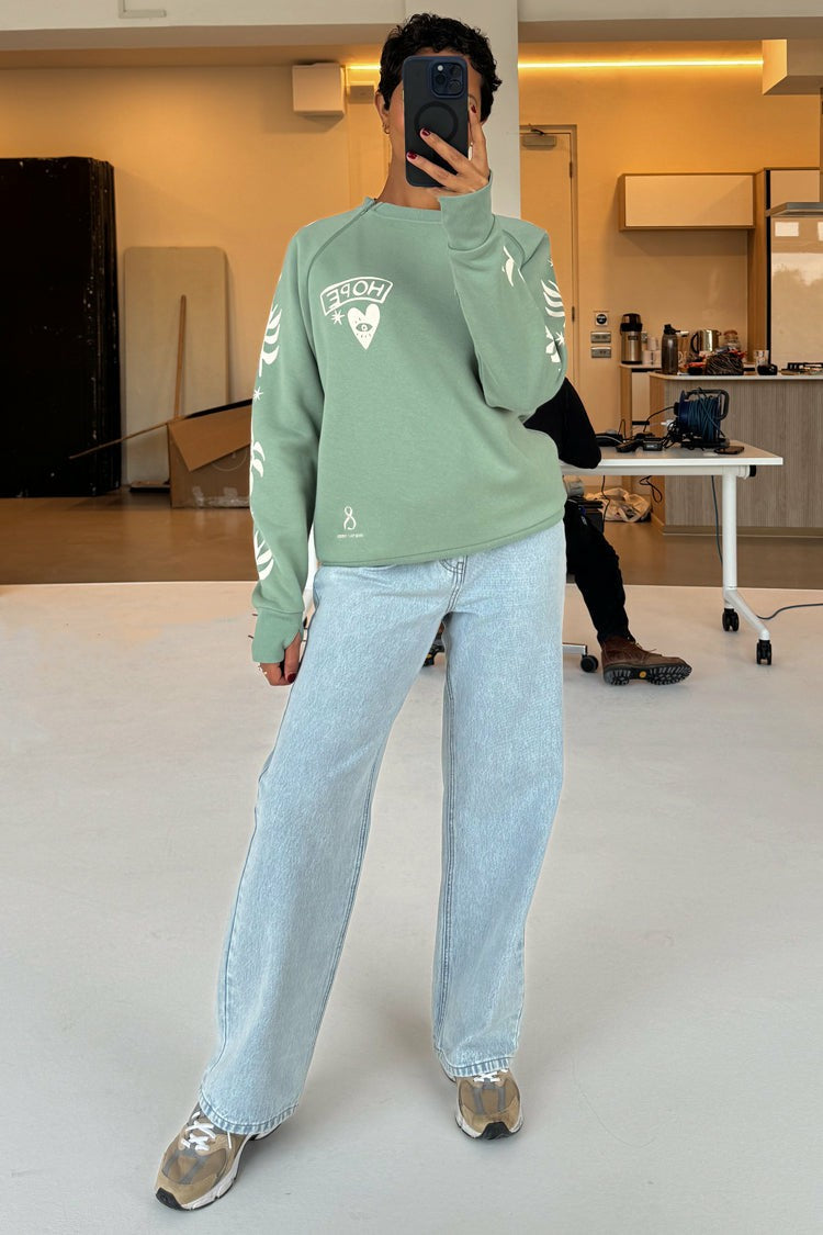 Sage Sundazed Accessible Sweatshirt - NFD x Porto&Bello - Never Fully Dressed | Never Fully Dressed New