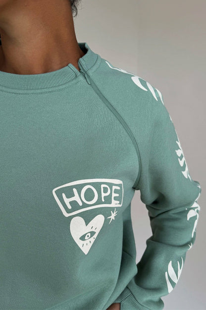 Sage Sundazed Accessible Sweatshirt - NFD x Porto&Bello - Never Fully Dressed | Never Fully Dressed New