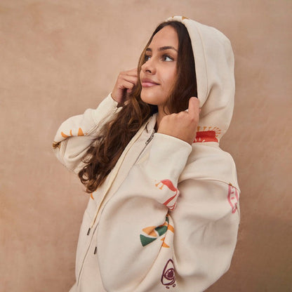Cream Sundazed Accessible Hoodie - NFD x Porto&Bello | Never Fully Dressed Special Offer