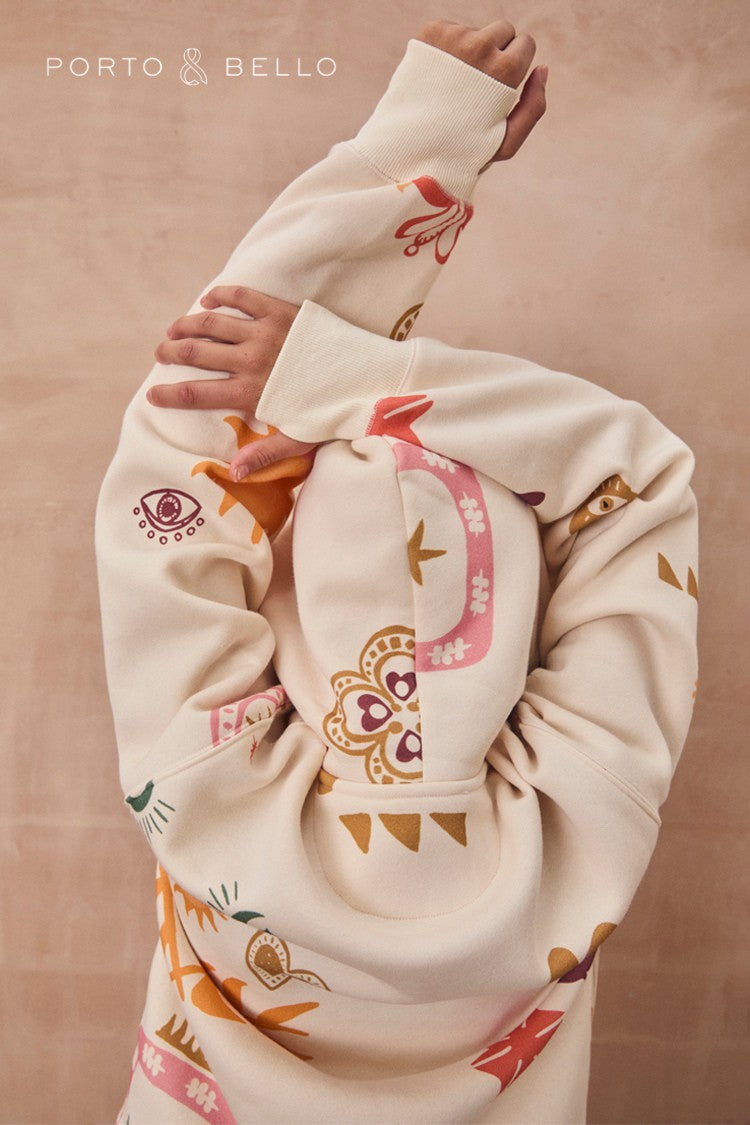 Cream Sundazed Accessible Hoodie - NFD x Porto&Bello | Never Fully Dressed Special Offer