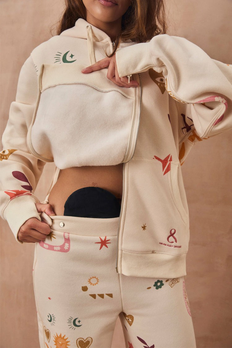 Cream Sundazed Accessible Hoodie - NFD x Porto&Bello | Never Fully Dressed Special Offer