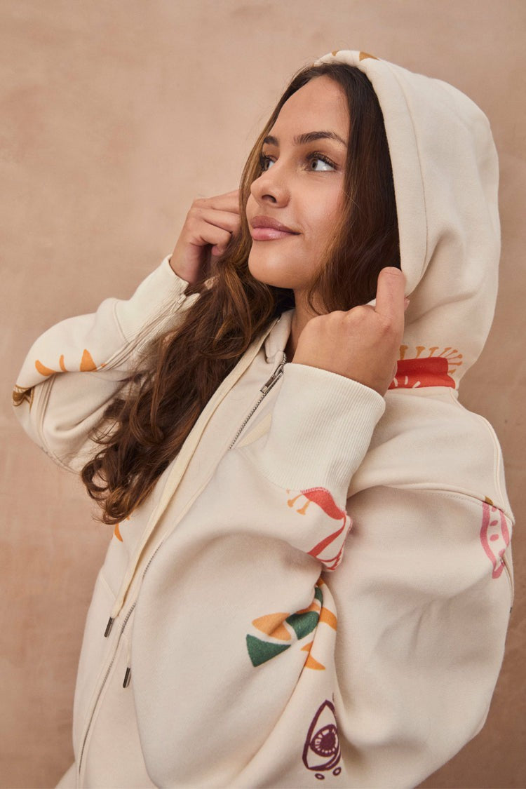 Cream Sundazed Accessible Hoodie - NFD x Porto&Bello | Never Fully Dressed Special Offer