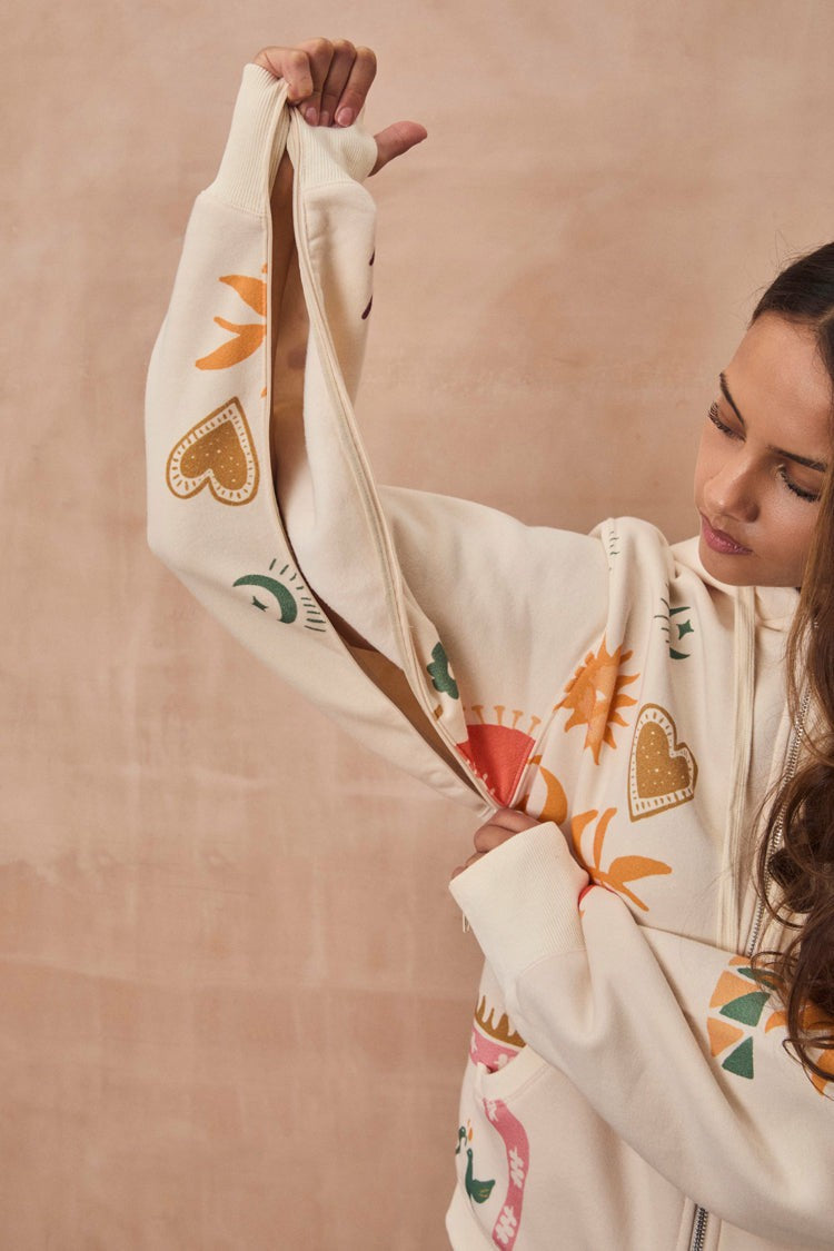 Cream Sundazed Accessible Hoodie - NFD x Porto&Bello | Never Fully Dressed Special Offer