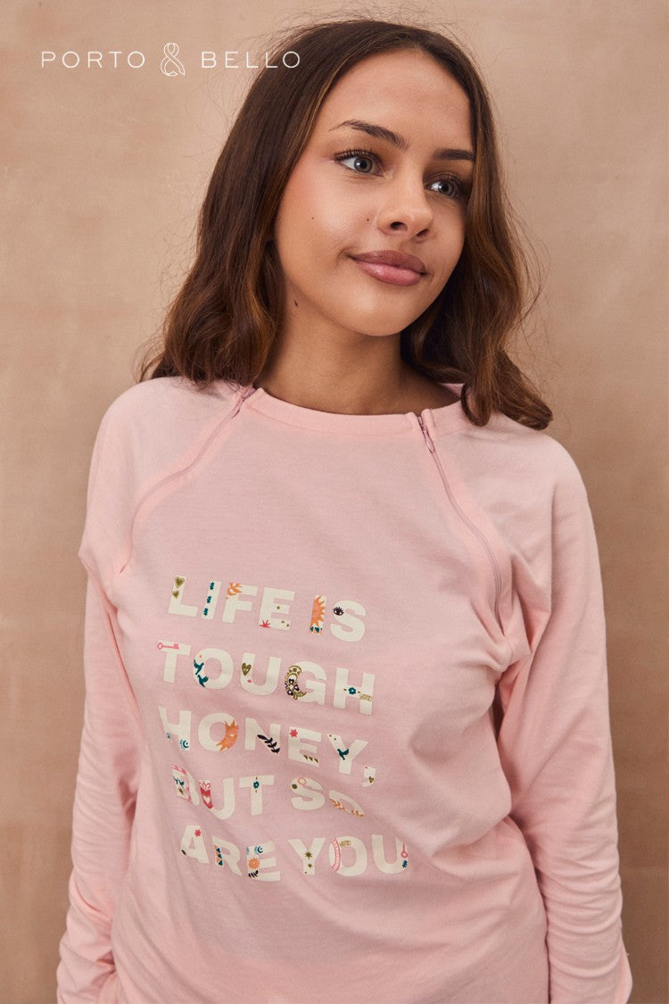 Pink Life is Tough Long Sleeve Tee - Future Dreams - Never Fully Dressed | Never Fully Dressed Sale