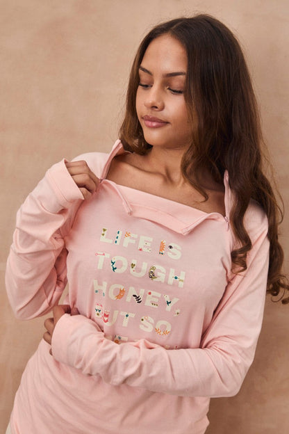 Pink Life is Tough Long Sleeve Tee - Future Dreams - Never Fully Dressed | Never Fully Dressed Sale