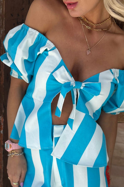 Blue Stripe Kiki Top | Never Fully Dressed Everyday