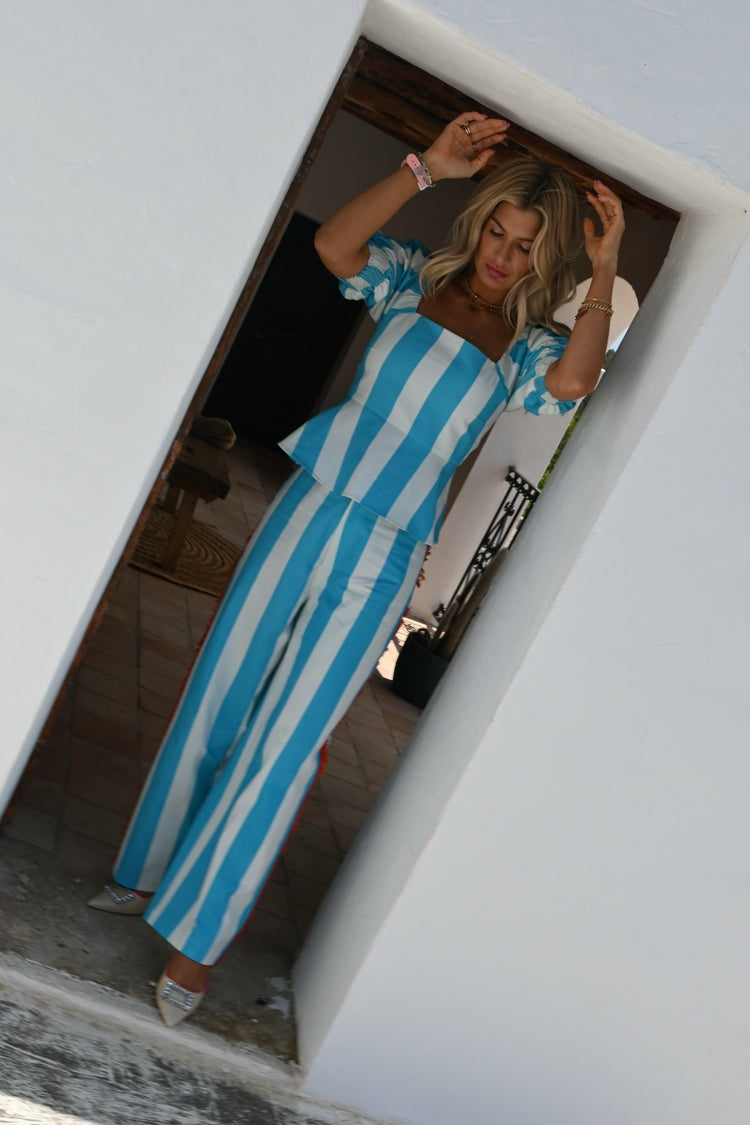 Blue Stripe Kiki Top | Never Fully Dressed Everyday